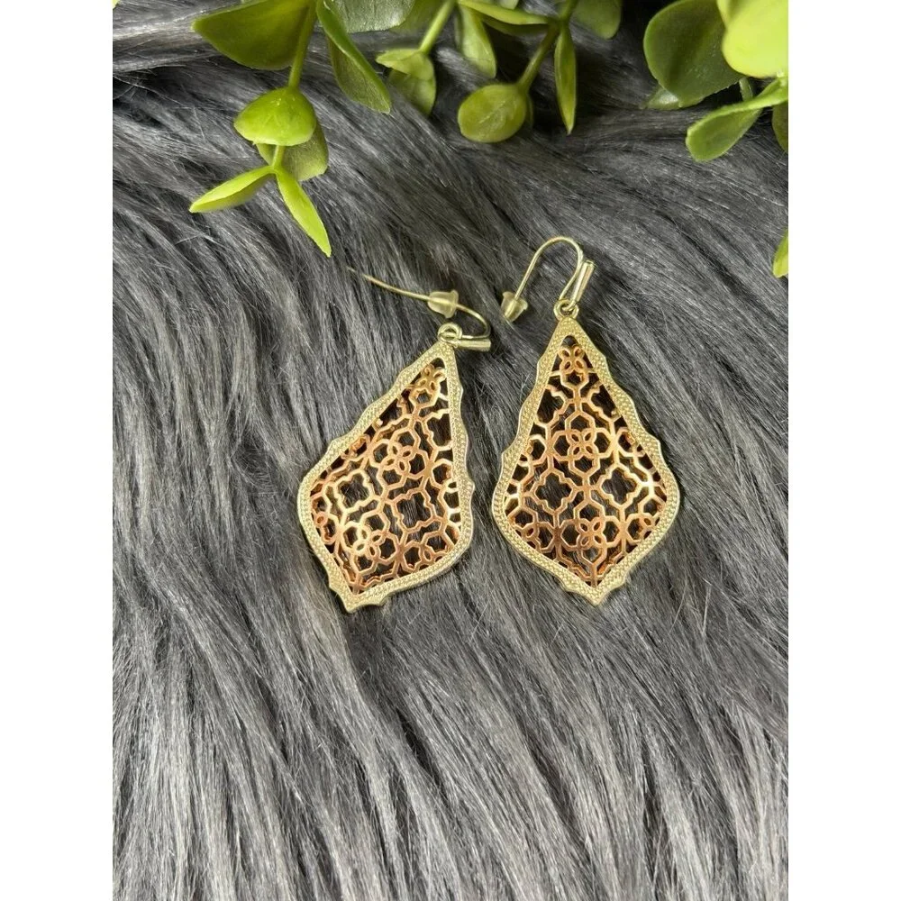 Kendra Scott Addie Rose Gold Filigree Mix Earrings